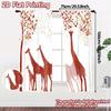 2pcs   2D FLAT PRINTING Curtains (Without Rod) Giraffe Parade Modern Contemporary Curtains Prints Light Filtering Curtains