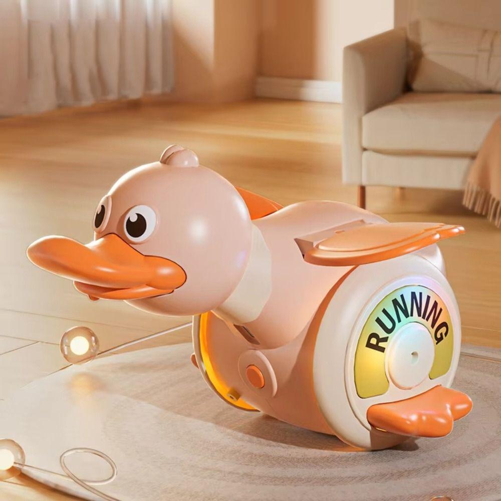 Sound And Light Rotating Foraging Duck Toy Plastic Sensory Dancing Duck Toy  Kids Toddlers