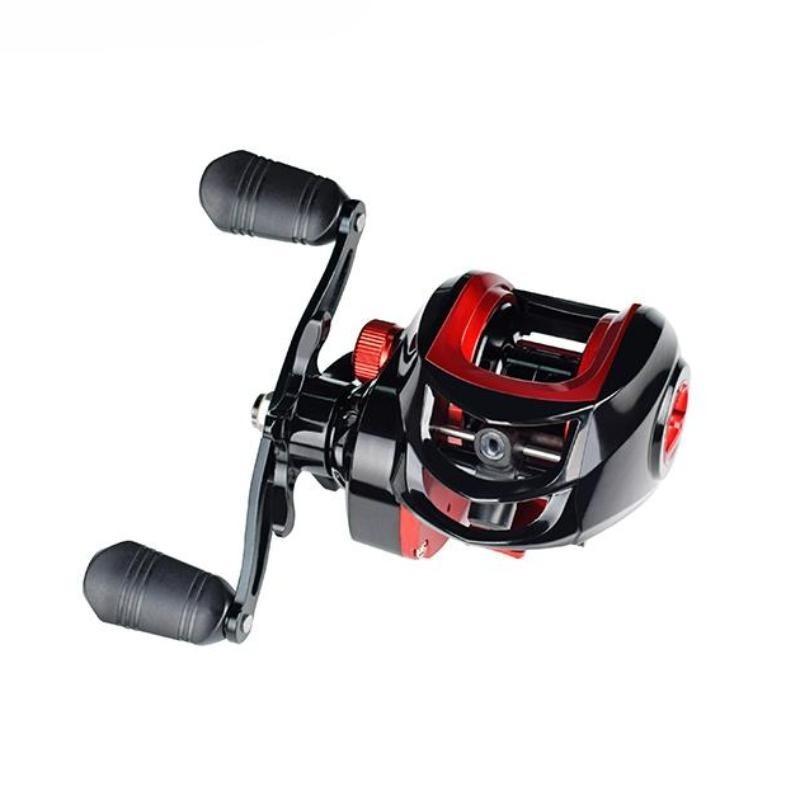 Red and Black Fishing Reel 7.2:1 Spool Saltwater Freshwater General Maximum Resistance 8 Kg High Quality Bearing Fishing Gear