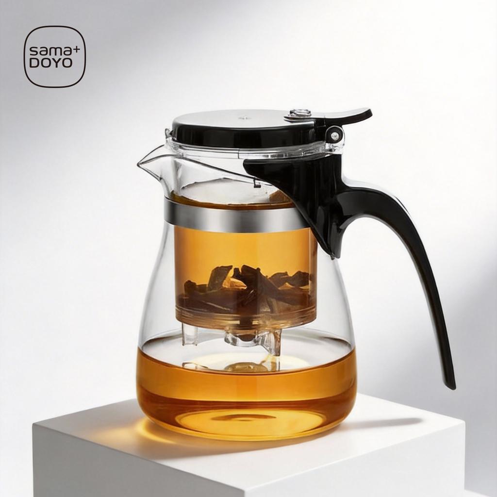 SAMADOYO elegante Tasse Isolierung Trennung Blase Teekanne hitzebeständige Glas Teekanne einfache Filter Teetasse