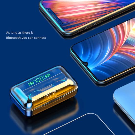 

Беспроводные наушники F9-5, цифровой дисплей, сенсорное управление, Bluetooth-совместимые наушники 5.0 с шумоподавлением, настоящие беспроводные стереонаушники-вкладыши