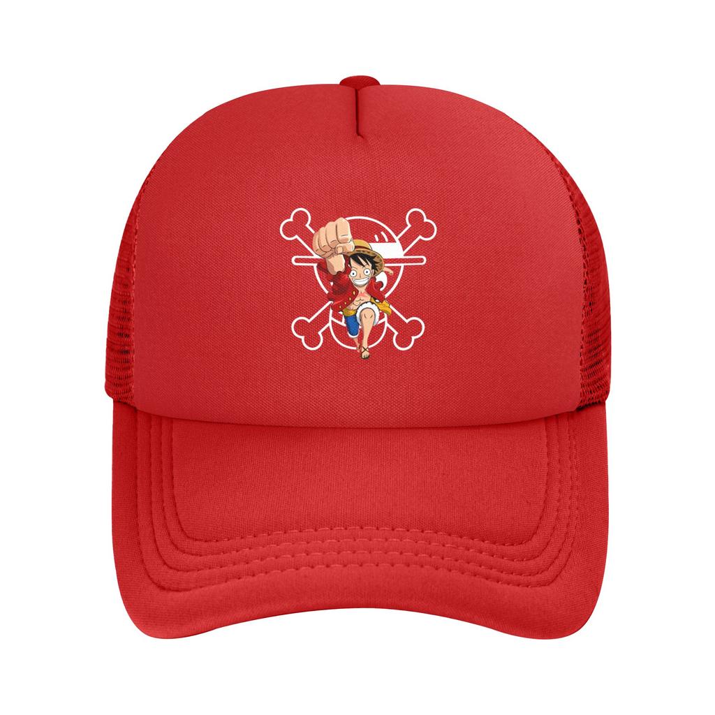 Mihawk Onepieces Flag Trucker Hat Unisex Sport Mesh Baseball Cap Polyester Adjustable Sports Cap