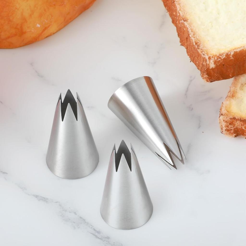 5Pcs 1M Cake Piping Tips, Cake Decorating Tips Seamless Icing Tipss Cupcake Piping Tipss Baking Tools for DIY Art