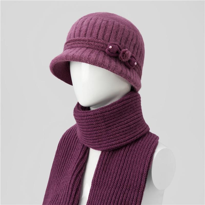 Hat Women's Autumn and Winter Knitted Hat Warm and Cold Hat Wool Hat