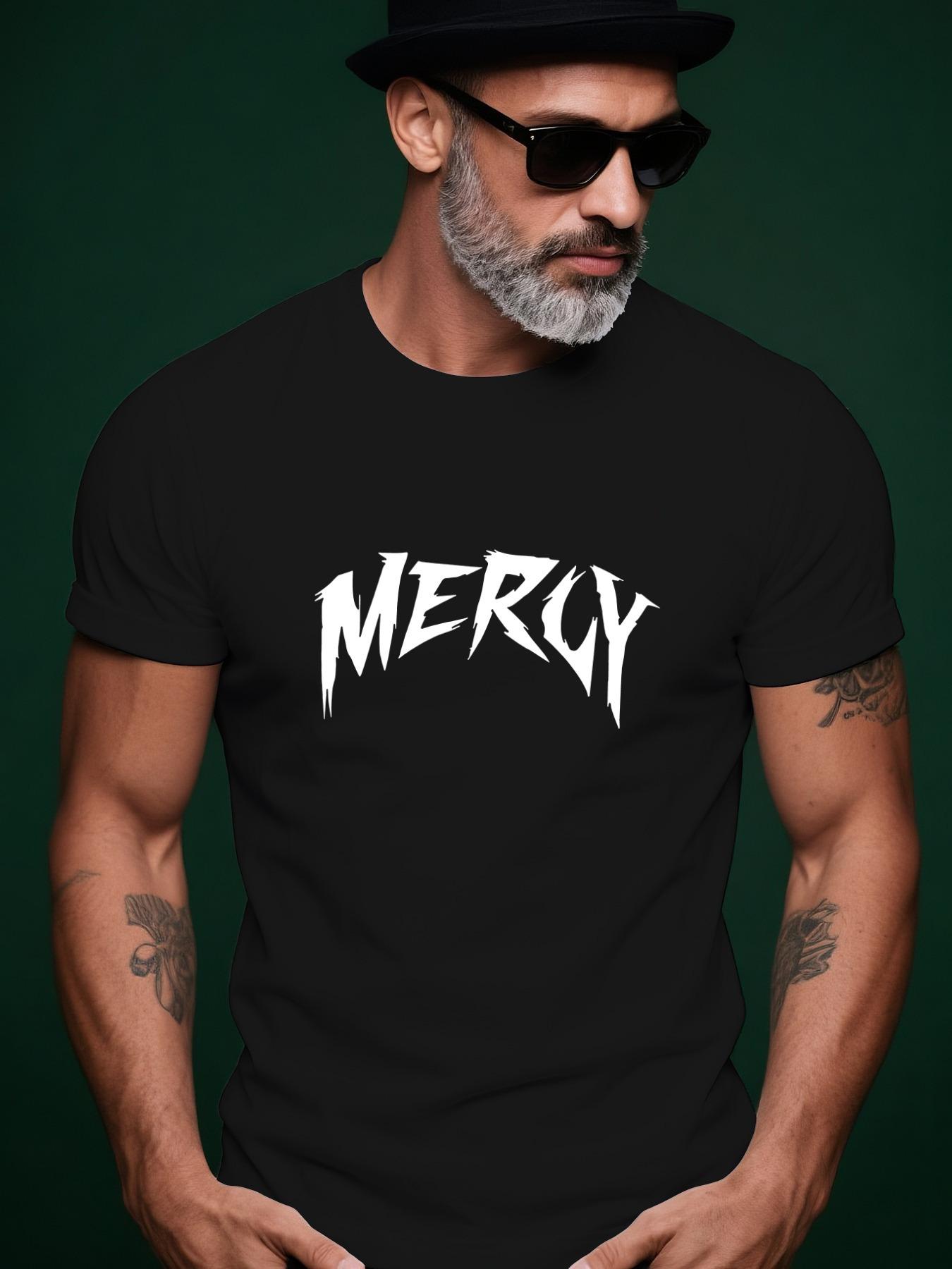 MERCY Heavyweight Graphic Tshirt - White Crew Neck Street... XL