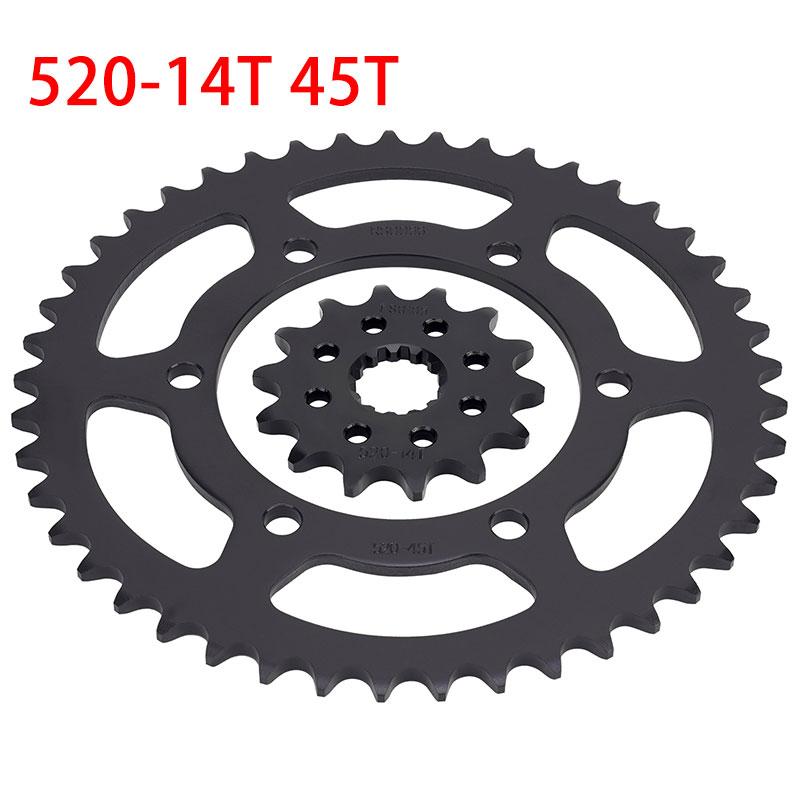 520 Chain 14T 15T 16T 43T 45T Motorcycle Sprocket Gear For Yamaha MT-03 MT-25 YZF-R25 YZF-R3 1WD-E7460-00-00 1WD-F5443-00-00