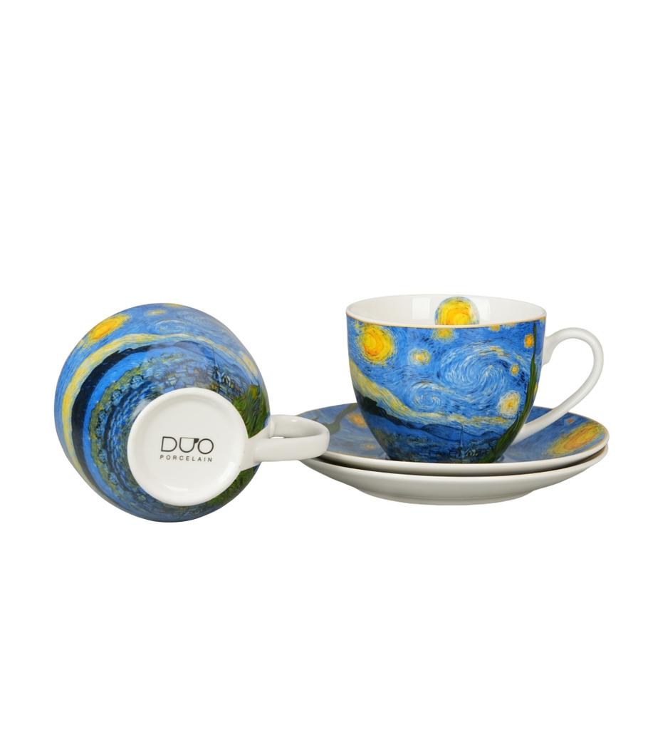 Set of 2 Cups and Saucers 270 Starry Night Vincent Van Gogh