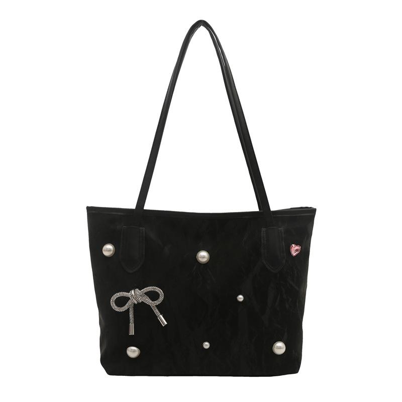 Slack Sweet Bow Women's New Class Bag Popular Shoulder Bag Large Capacity Tote Bag