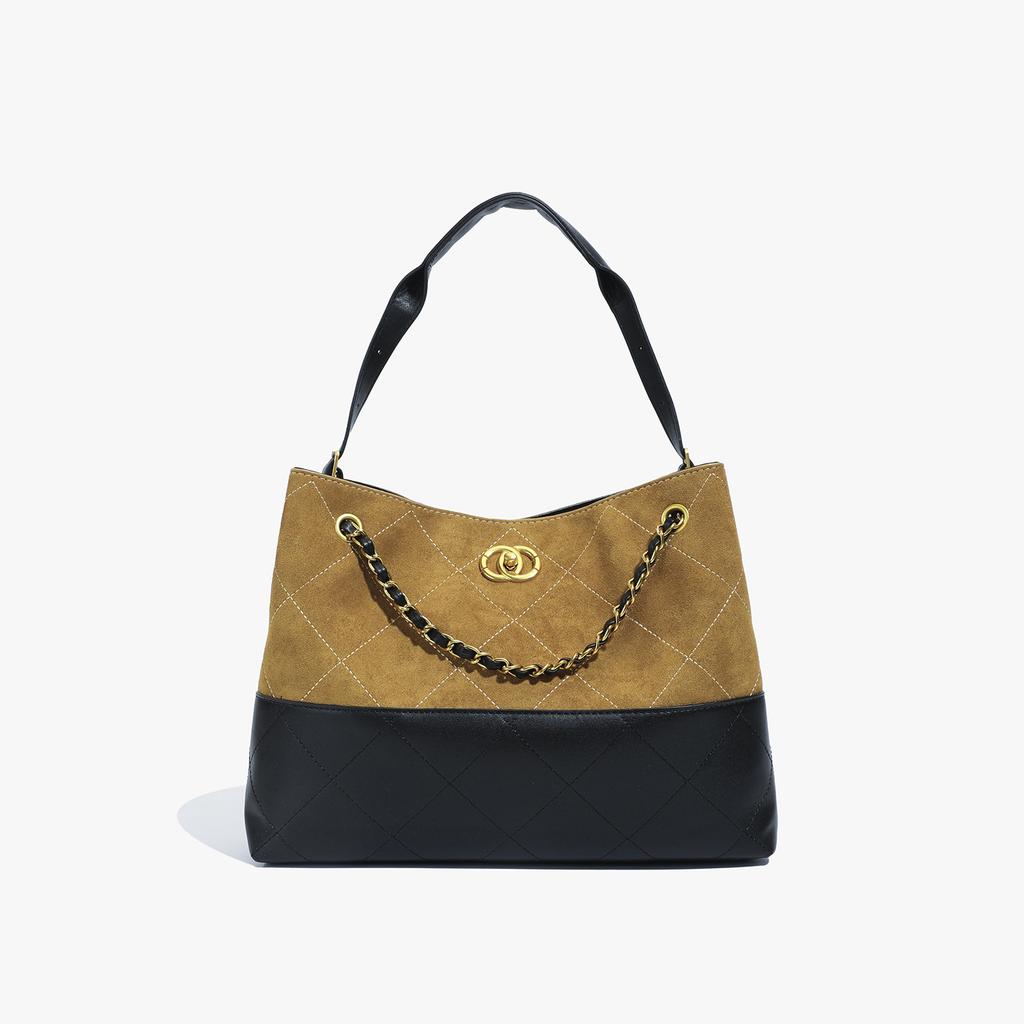 Retro Suede Portable Commuter Bag Women's 2025 New Trendy Fashion Tote Bag Versatile Large-capacity Bucket Bag