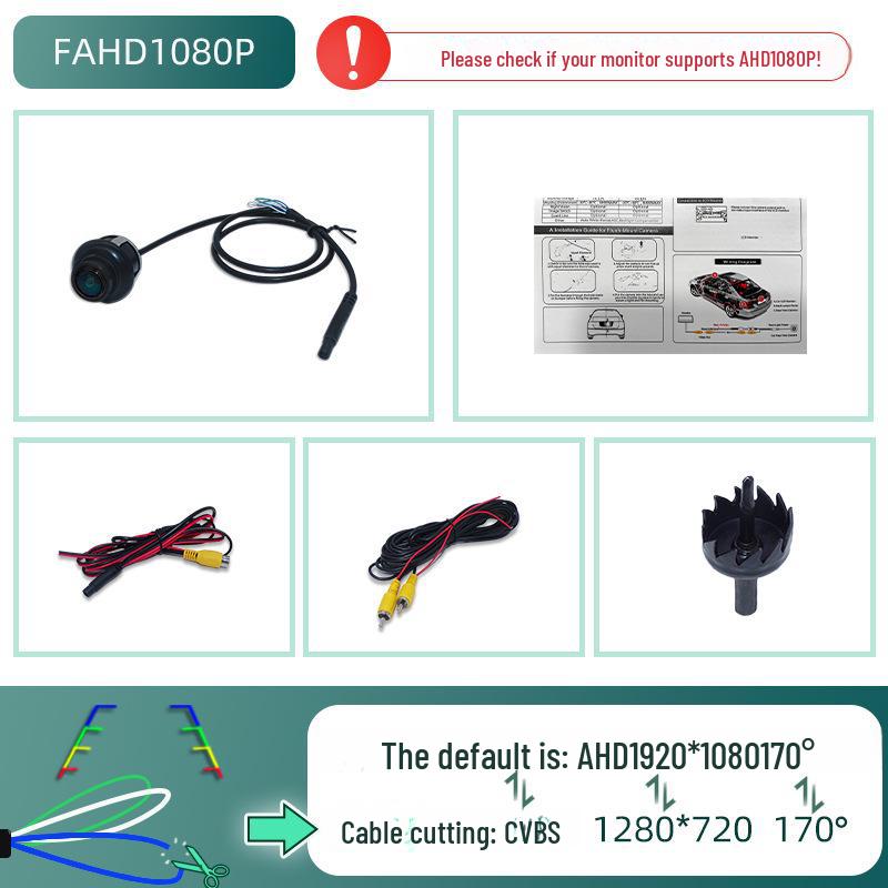 360° Panoramic Rear View HD Camera CCD Universal