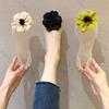 Women Transparent Jelly Sandals Closed Toe Summer Summer Flat Shoes Ladies  Floral Beach Causal Roman Slip On Footwears