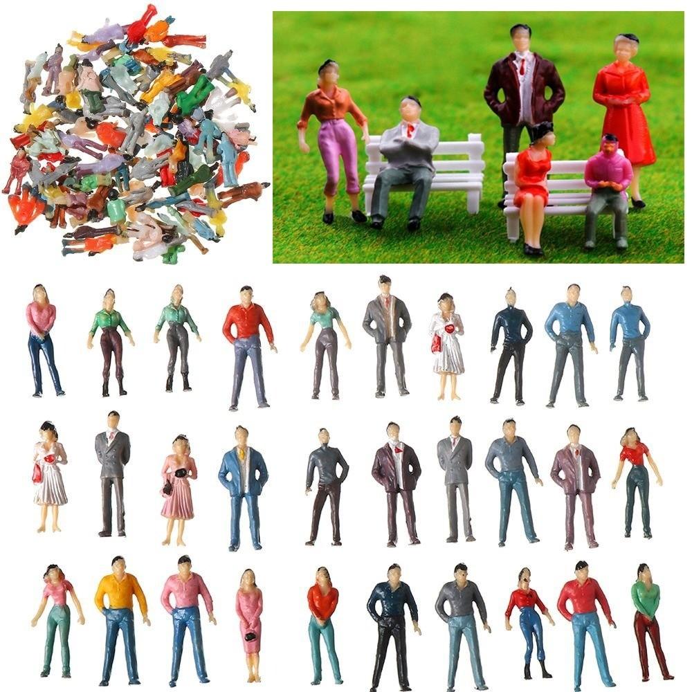 10/100pcs 1:30 1:100 1:200 Scale Passengers Stand/Sit People Model Different Poses Simulation Doll