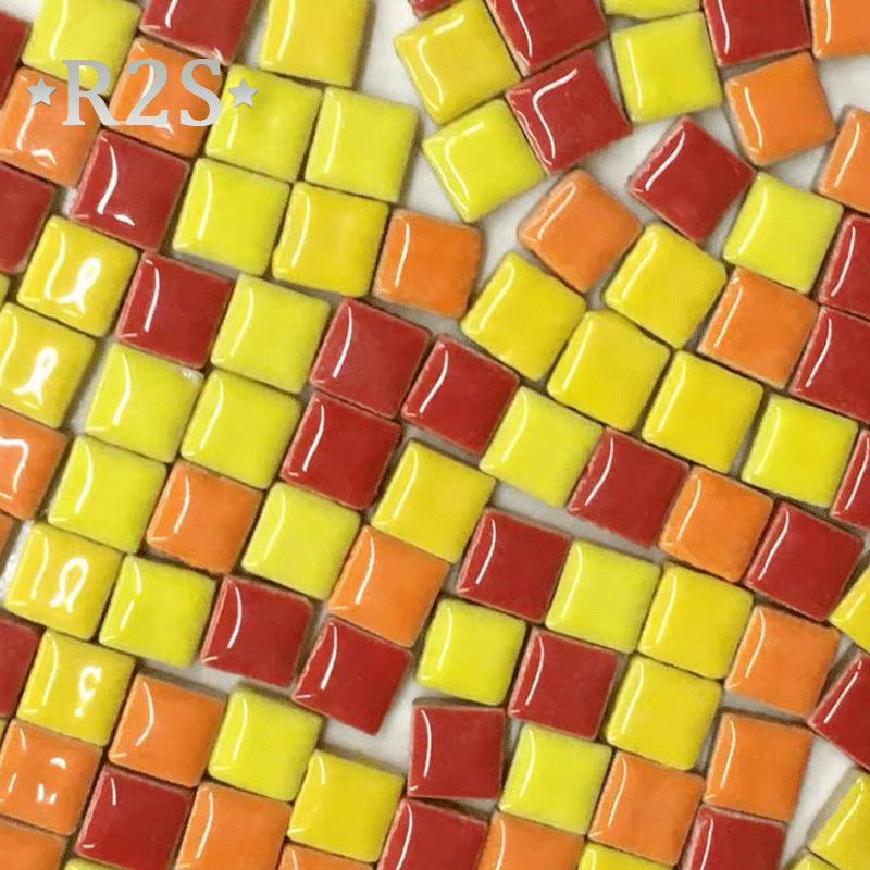 100g DIY Ceramic Mosaic Tiles Glass Mirror Handmade Ornaments Tiles Wall Crafts Colorful Crystal for Decorative Materials arte