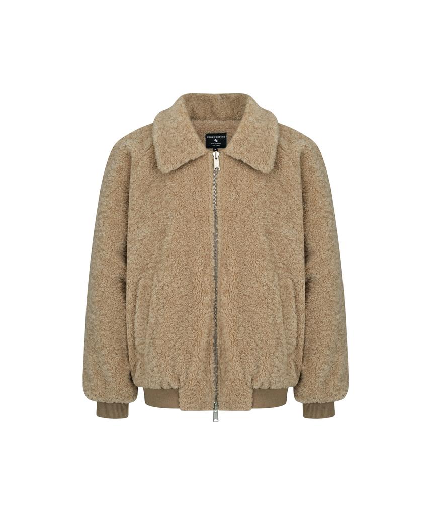 Hongwoosung Oversized 2Way Short Fur Jacket_Ivory