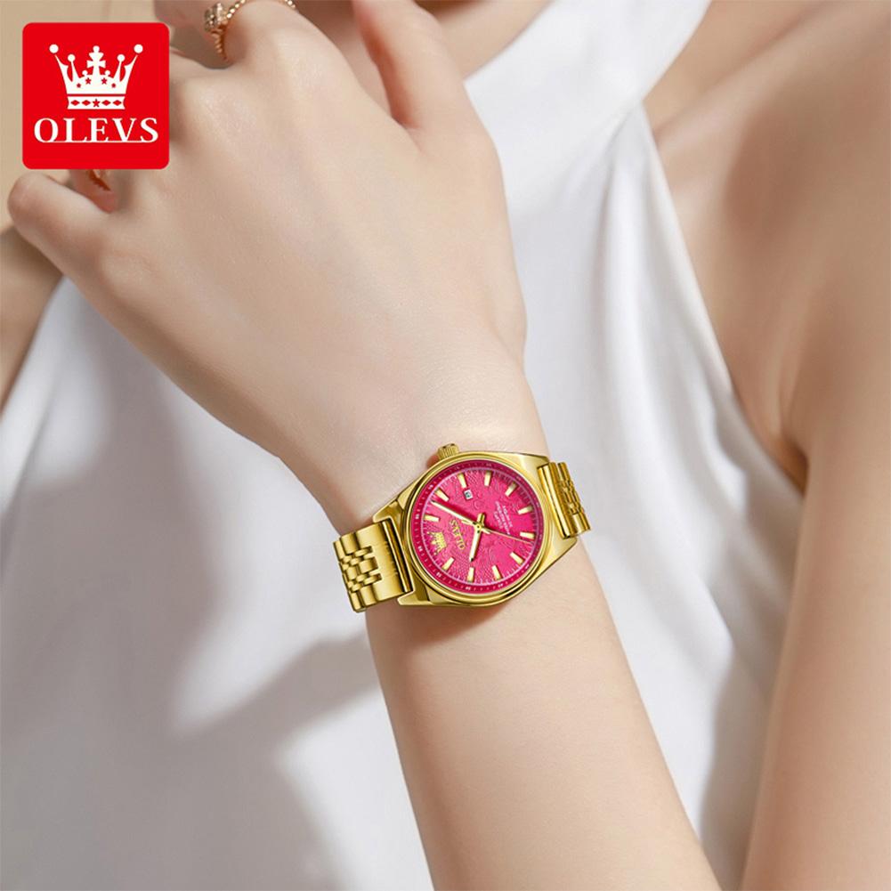 New Fashion Purple Dial Ladies Quartz Wristwatches Luxury Watch Women Waterproof Casual Dress Female Clock Montre Femme