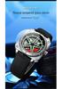 Fashionable Square Star Men's Silicone Waterproof Wristwatch
