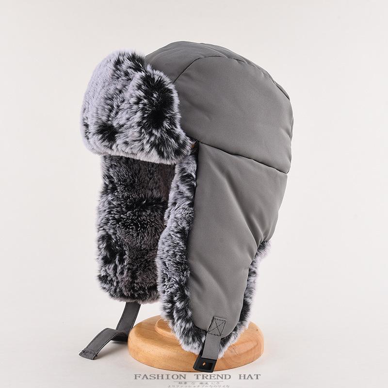 Lei Feng hat men's northeast outdoor cycling winter velvet thickened ear protectors plush thermal cotton hat women