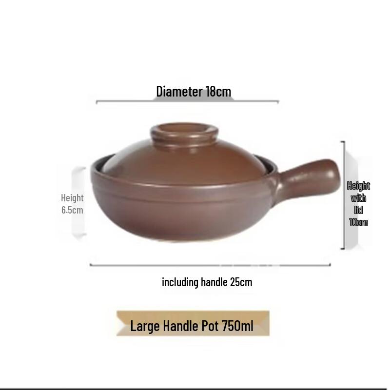

ZISIZ Claypot Rice & Soup Pot with Handle
