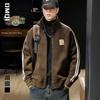 2025 Men's Plus Size Heavyweight Stand Collar Zipper Cardigan Hoodie