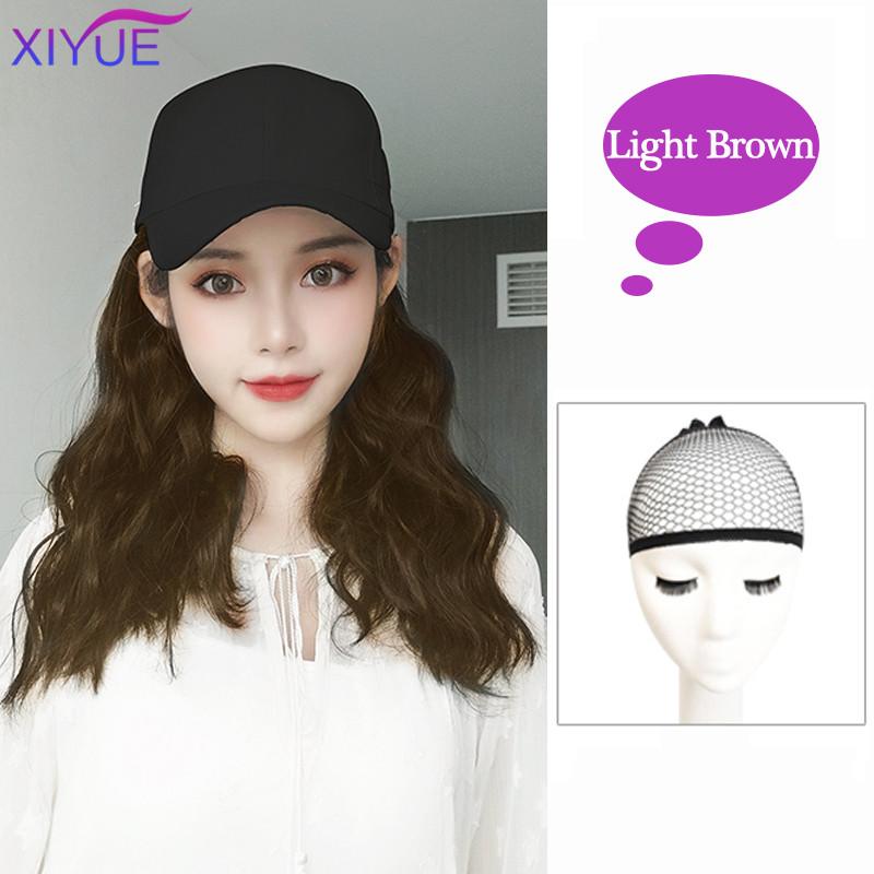 

Женский парик Короткая волна Бейсболка Парик с вьющимися волосами Парик Синтетический волнистый парик Регулируемая коричневая черная бейсболка Парик