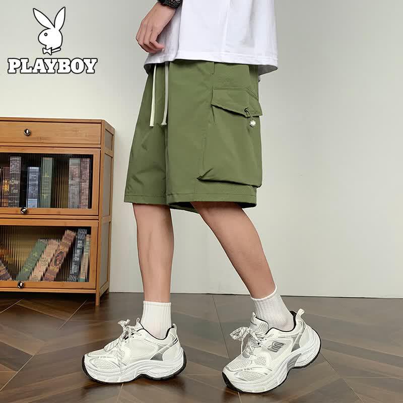 

PLAYBOY Men s Mesh Quick-Dry Summer Cargo Shorts XL
