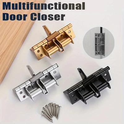1PC Charnière à ressort à fermeture automatique Muet Fermeture automatique Ferme-porte Armoire Charnière à 90 degrés Accessoires de quincaillerie pour meubles
