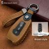 Leather Key Case For Ford Fusion Edge Explorer Mustang Escape F-150 Fiesta Ecosport Ranger Focus Mk3 Kuga Mk2 Cmax Key Fob Cover