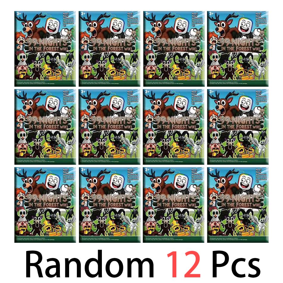 Neues 10-teiliges Set 99 Nächte im Wald Hirsch BeutelFiguren WolfsFiguren Spielzeug Ornament Dekoration Sammlung WeihnachtsSpielzeug Geschenke