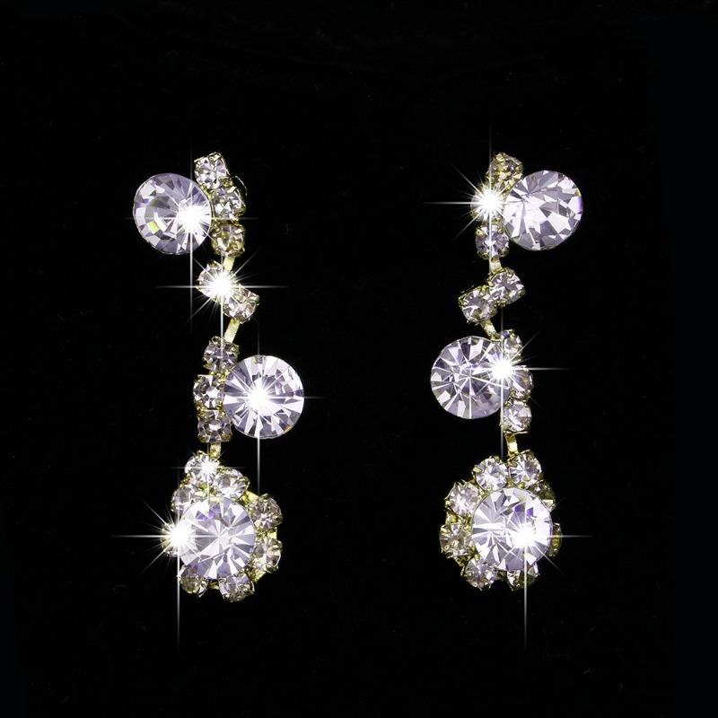 BLINGBAY Kvinners Smykkesett Søtt Trendy Bryllup Brude Tilbehør Rhinestones Elegant Armbånd Halskjede Øredobber Sett Kvinners Moderne Smykker Gave
