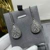 Hot Brand Vintage Earrings for Women Gift Luxury Jewelry Fashion Water Drop Designer Eardrop Pure 925 Sliver Party Stud Earrings