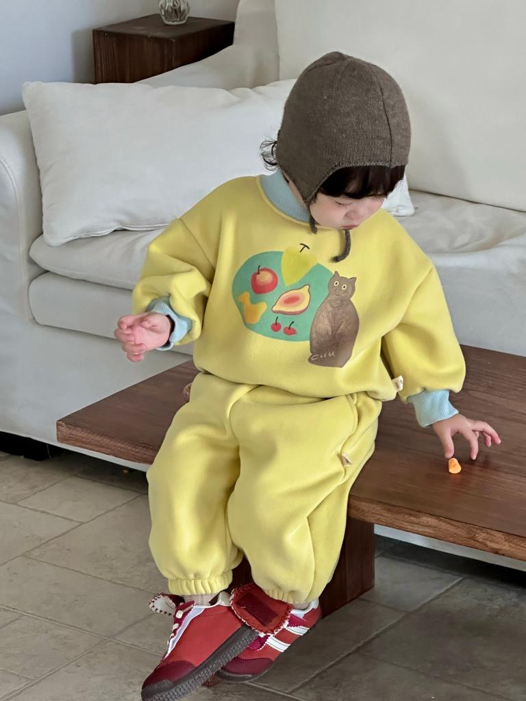 Boys' winter thickened suit New children's clothing baby winter clothing children's autumn and winter velvet sports suit