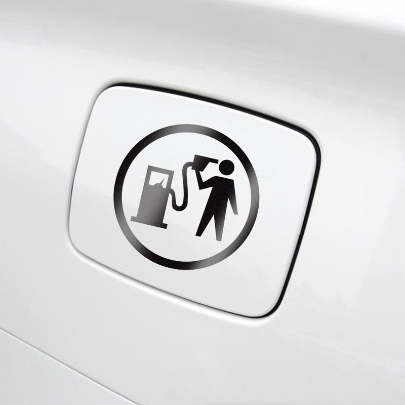 Car Fuel Tank Cap Sticker Creative Reflective Vinyl Film Decals Refueling Cover Cartoon Decor Auto Vehicle Exterior Accessories