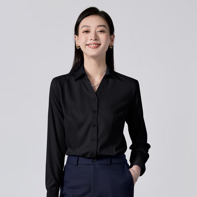 Tluoman Women s Long Sleeve Stretch Wrinkle-Free Professional Blouse 3XL