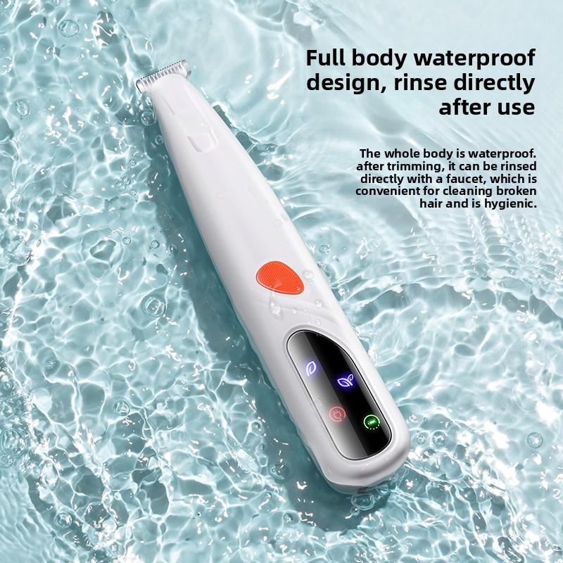 Waterproof Pet Hair Trimming Device, Pet Grooming Scissors, Cat Grooming Trimmer, Dog Foot Trimming Tool, Electric Push Trimmer