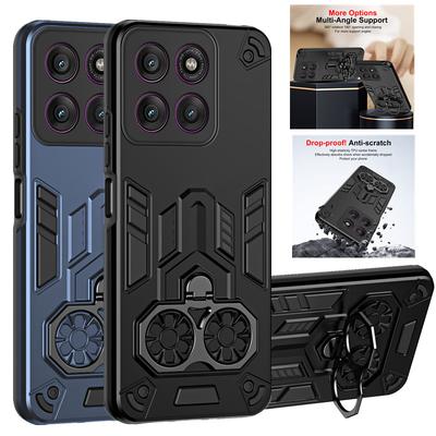 Case for Motorola Moto Edge 60 Pro Fusion Stylus 0 Neo Protective Cover Shockproof Armor Metal Ring Kickstand Fundas Coque