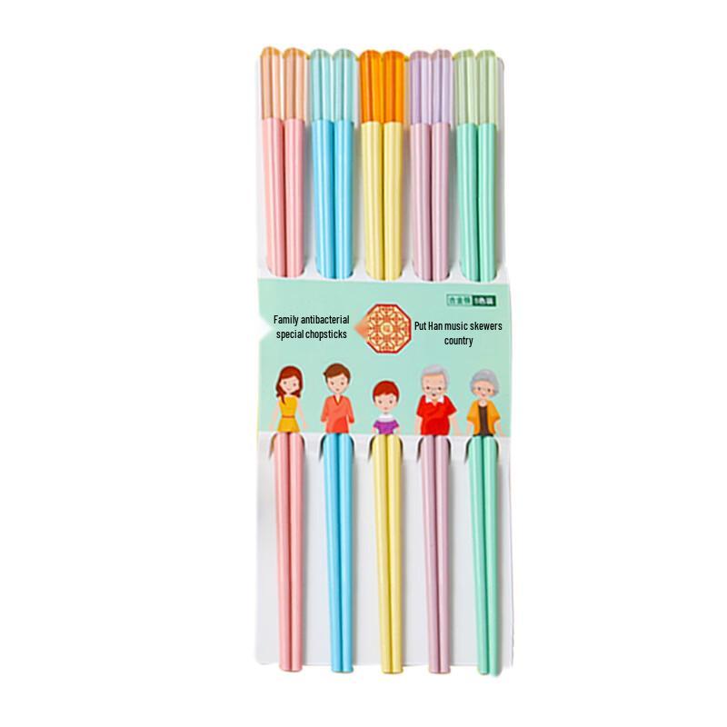 ZISIZ Macaron Hexagonal Alloy Chopsticks
