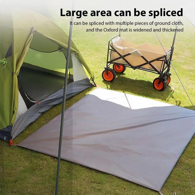 Waterproof Tent Footprint 210d Oxford Fabric Camping Ground Sheet Tear Resistant Damp Proof Mat For Hiking Picnic Beach