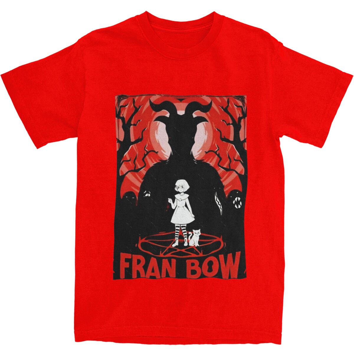 Vintage T Shirt Novelty Fran Bow 100 Cotton TShirts Playing Gamer Hip Hop Tshirt for Unisex Aesthetic Short Sleeve Top Tees S