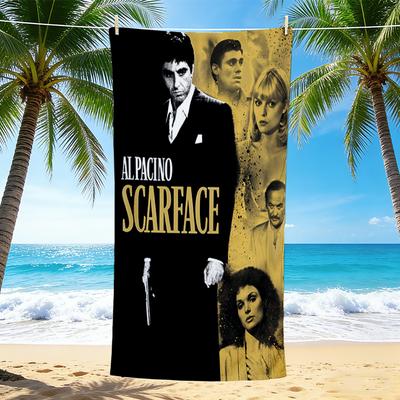 1Pc Scarface Pacino'S Iconic Role Beach Towel Quick Dry Multiuse For Beach Pool Gym Yoga Home Travel Christmas Halloween Xmas Gift L1257