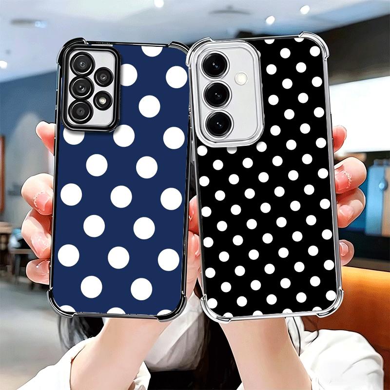 Polka Dots Art Fashion Desgin Soft Phone Case For Samsung A17 A27 A07 A37 A57 A16 A56 A15 A55 A14 A54 A13 A53 A26 A36 A25 A35 A2