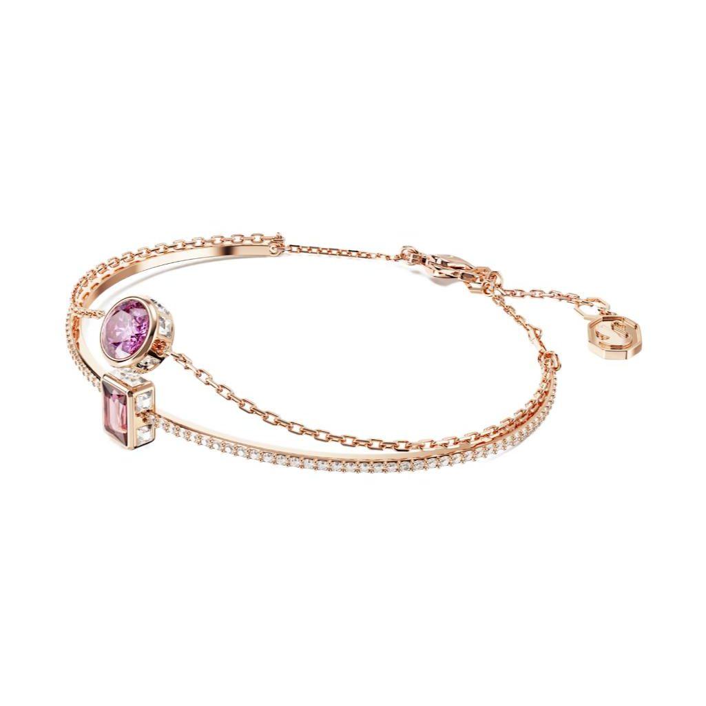 Swarovski Chroma Surround Inlay Design Rose Gold Tone Bracelet Women bracelet 5668243 Box (Random Color)