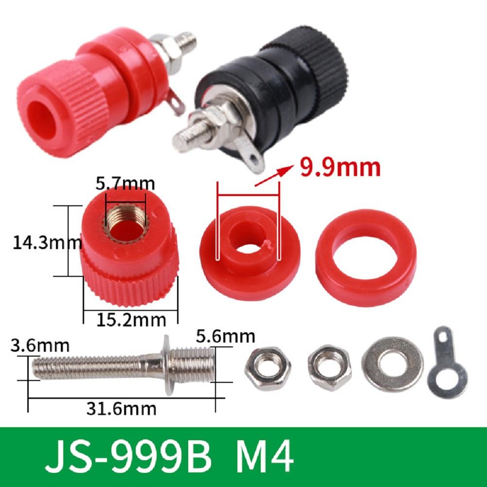 For Various Equipment 4mm Terminal Connector JS-999B Terminal Plug-in Resistance Screw Type Stable Performance