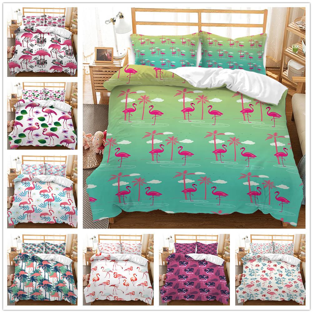 

Bed Three-Piece Quilt Cover Ins Wind Animal Pattern Print Kit Home Textile Skin 135 * 200 (two-piece set) 90g