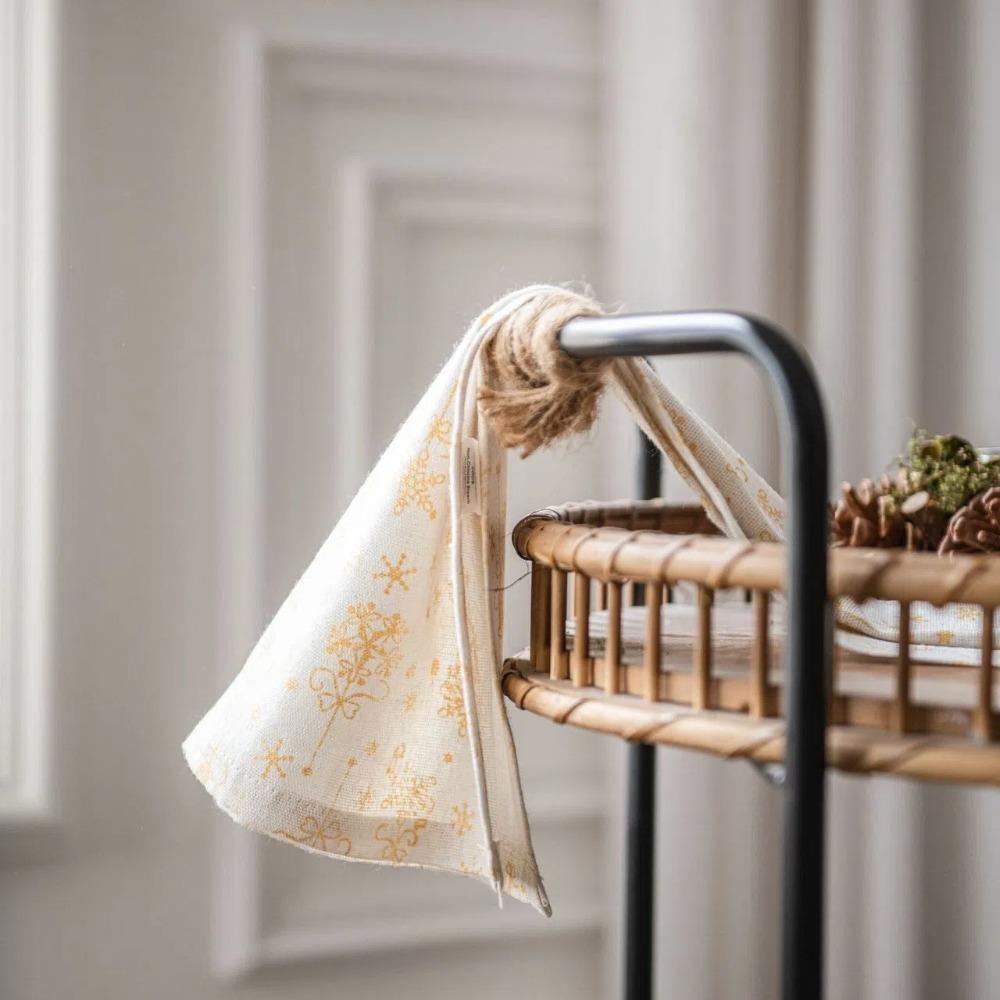 Cotton Linen Christmas Plaid Napkin Xmas Restaurant Dining Decor Table Napkin Christmas