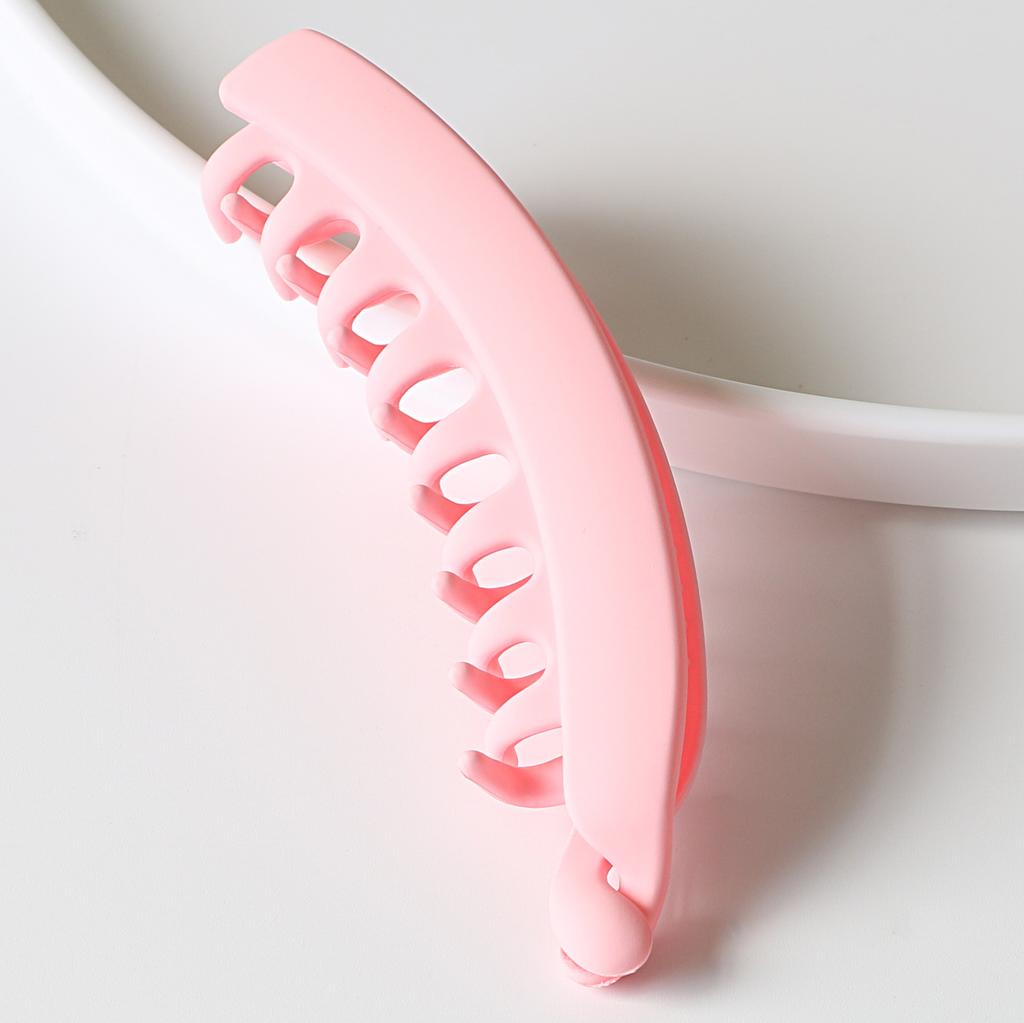 Fashion Banana Hair Clip for Women Korean Simple Gentle Solid Color Hairclaw Frosted Large Hair Claw Pea Clip Hair Accessories