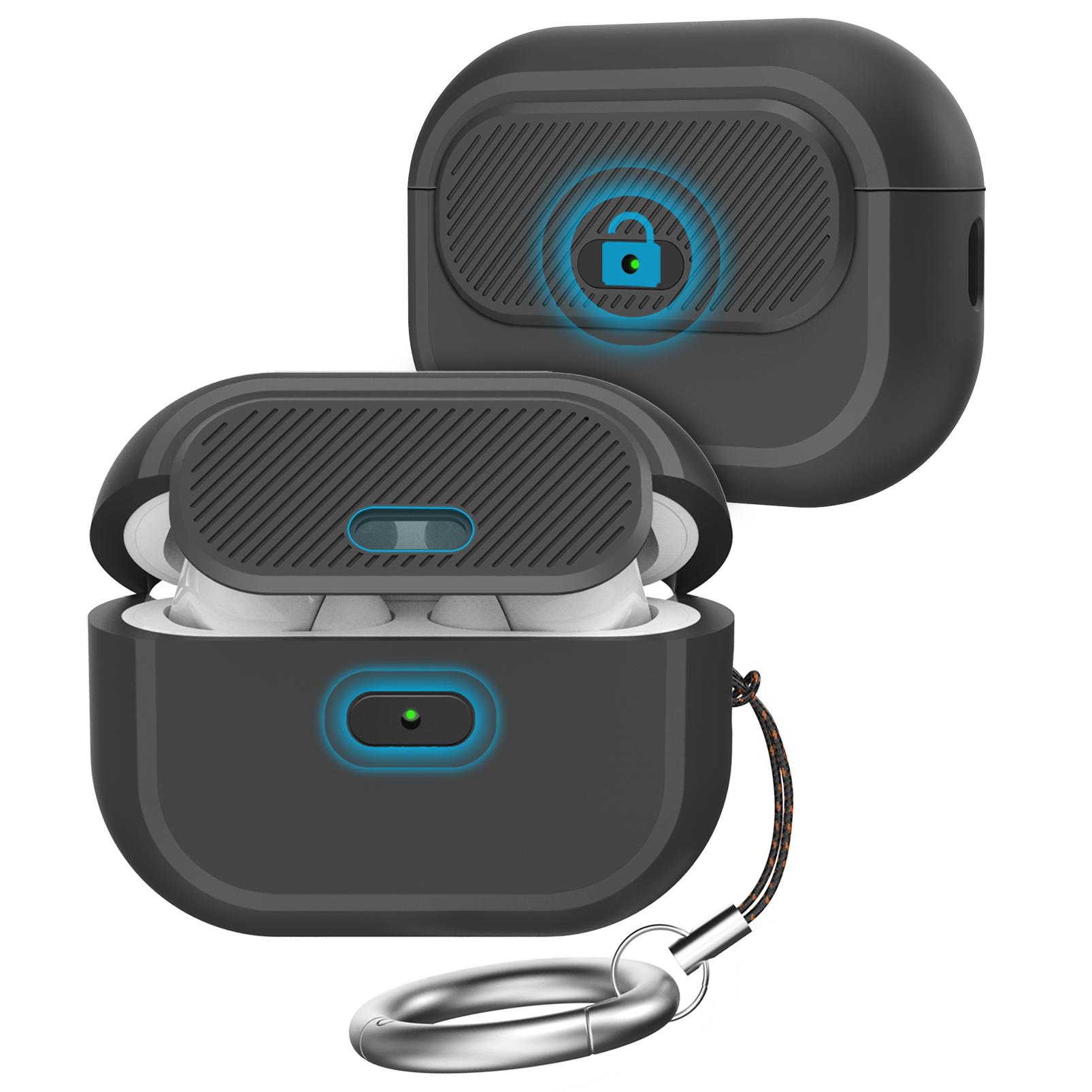 AHASTYLE JY17 For AirPods Pro 2/AirPods Pro Silicone Protective Case with Lock Clasp Integrated Design A