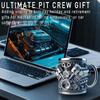 Resin V8 engine cup ornament simple personality mechanical engine mug punk stainless steel cup