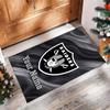 Las Vegas Raiders Crystal Velvet Rug, Custom Name Text Personalized Non‑Slip Floor Mat for Home Decor Gift