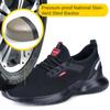 Quetschfeste Arbeitsschutzschuhe Low-Top Kevlar Fly-gewebtes Mesh Sicherheitsschuhe Stahlkappenschuhe