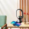 4 In 1 Bedside LED Night Light with Wireless Charger Cell Phone Holder Magnetism 15W Fast Charging Table Lamp